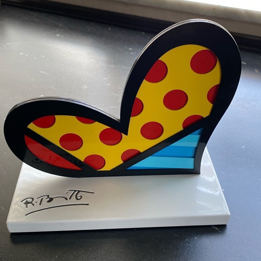 Britto “ Heart “ sculpture, RARE!